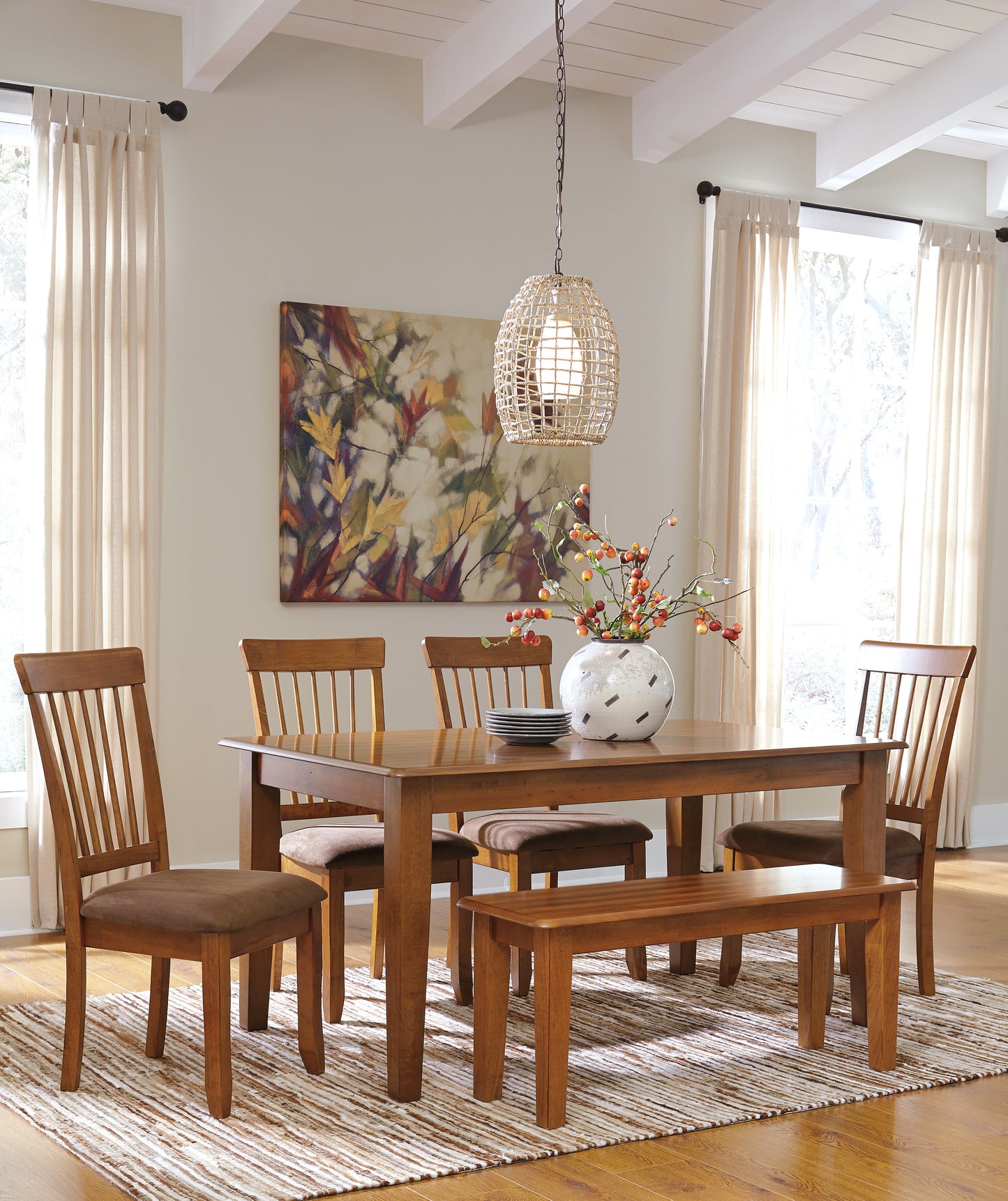 Berringer Table 4 Chairs & Bench