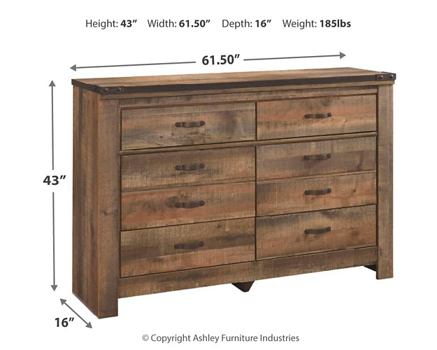 Trinell King/California King Panel Headboard with Dresser