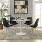 Lowry 5-piece Round Dining Table Set White and Black