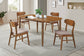 Dortch 5-piece Oval Solid Wood Dining Set Walnut