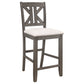 Athens Wood Counter Chair with Cushion Barn Grey (Set of 2)