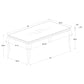 Carone 5-piece 81" Rectangular White Glass Dining Set Grey