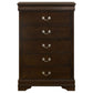 Louis Philippe 5-piece Full Bedroom Set Cappuccino