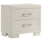 Jessica 2-drawer Nightstand Cream White