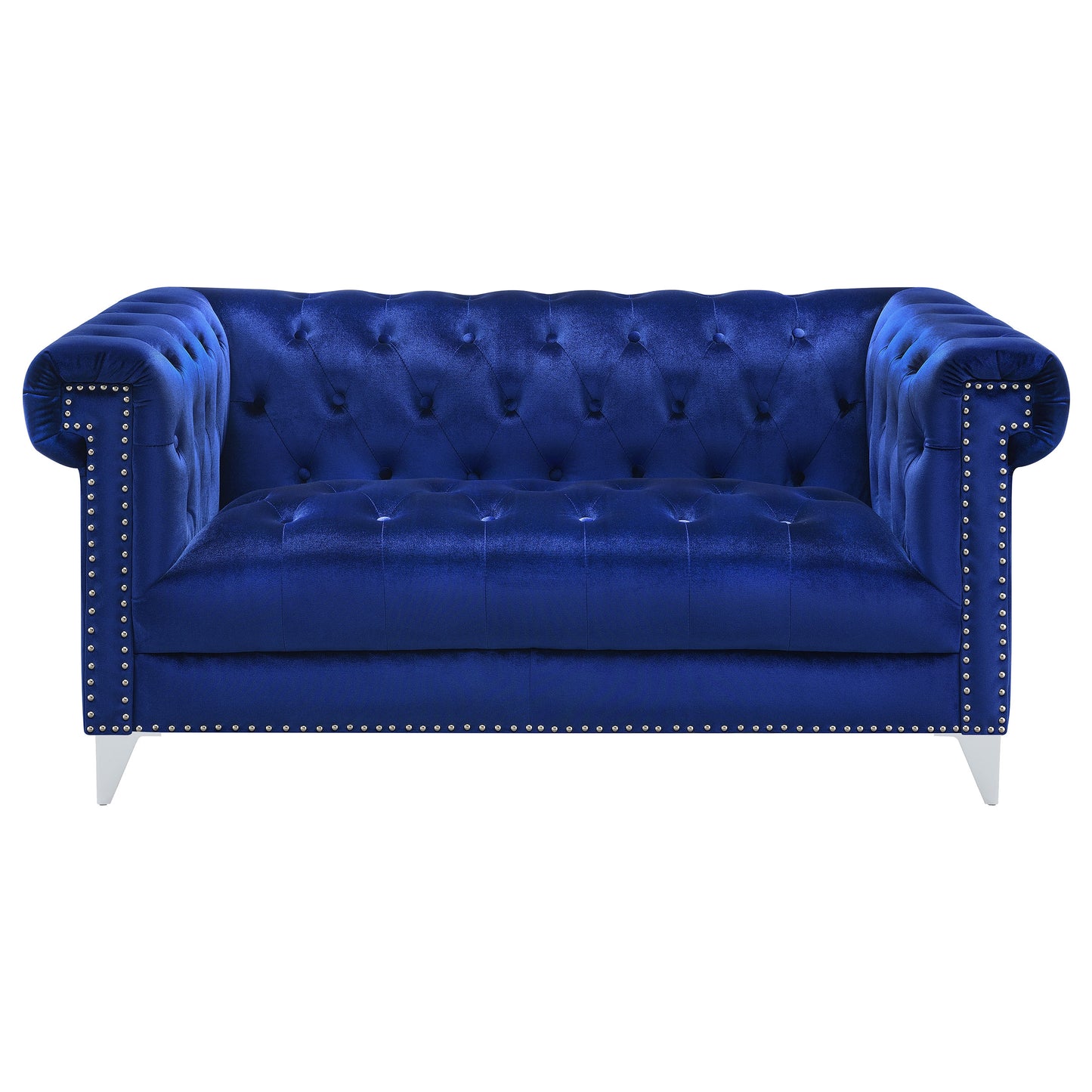 Bleker 3-piece Upholstered Tuxedo Arm Tufted Sofa Set Blue