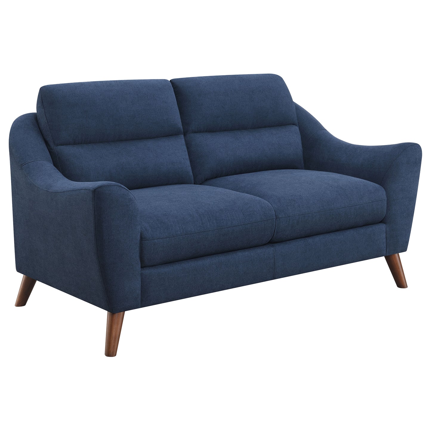 Gano 3-piece Upholstered Sloped Arm Sofa Set Navy Blue