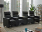 Toohey Upholstered Tufted Recliner Living Room Set Black