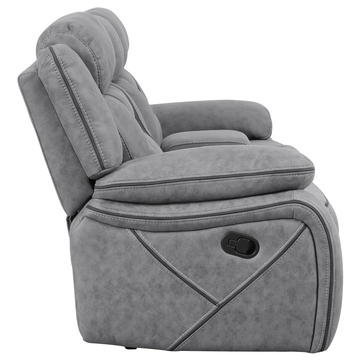 Higgins 2-piece Upholstered Motion Reclining Sofa Set Grey