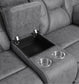 Higgins 2-piece Upholstered Motion Reclining Sofa Set Grey