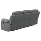 Nova 3-piece Upholstered Padded Arm Sofa Set Dark Grey