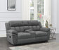 Bahrain Upholstered Motion Loveseat Charcoal