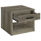 Felix 1-drawer Engineered Wood Side End Table Grey Driftwood