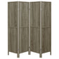 Deepika 4-Panel Room Divider Folding Screen Grey Driftwood