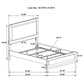 Caraway Wood Queen LED Panel Bed White