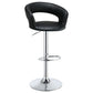 Barraza 29" Adjustable Height Bar Stool Black and Chrome