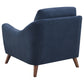 Gano 3-piece Upholstered Sloped Arm Sofa Set Navy Blue