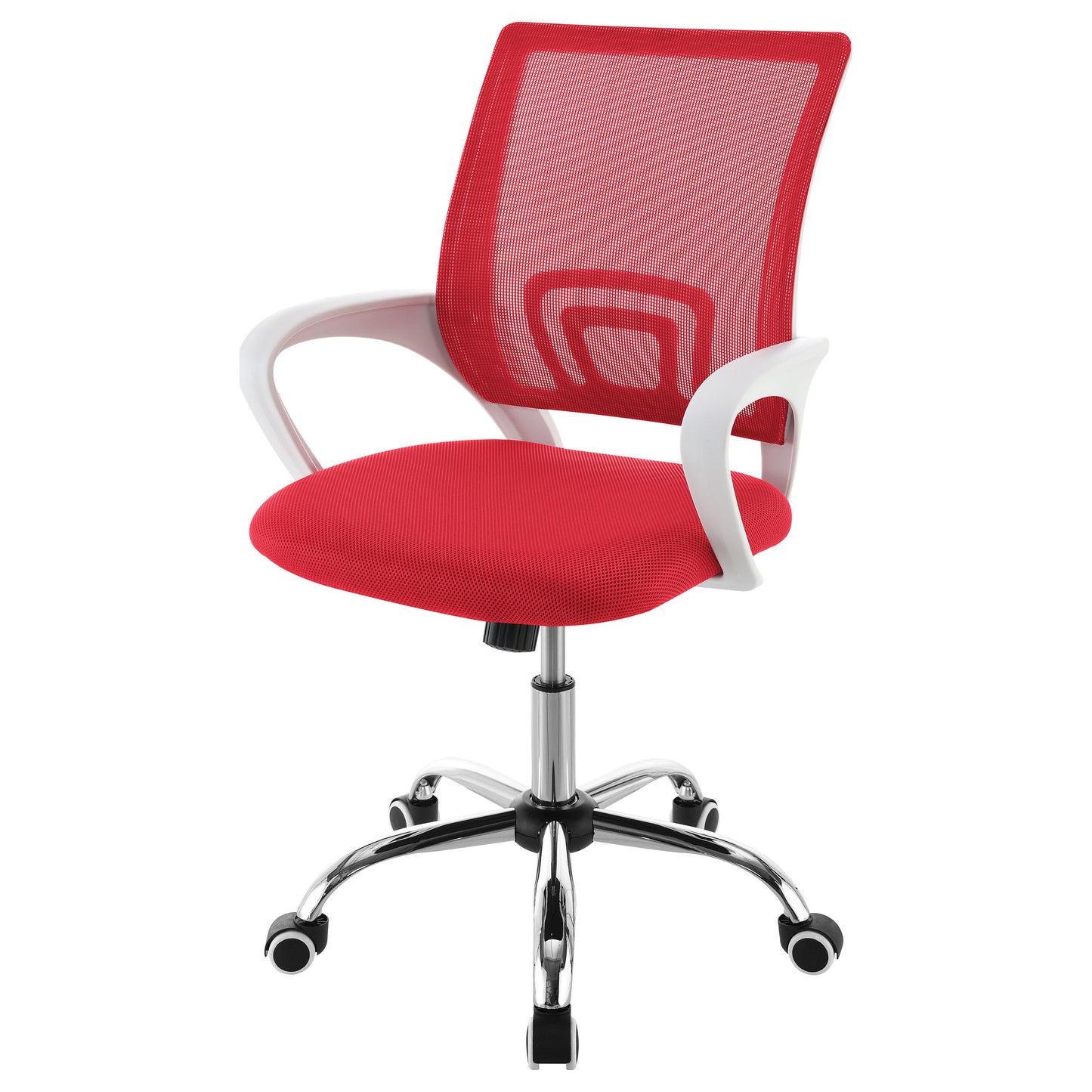 Felton Upholstered Adjustable Home Office Desk Chair Red