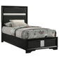 Miranda 54-inch Upholstered Twin Panel Bed Black