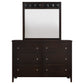 Carlton 6-drawer Dresser with Mirror Cappuccino