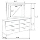 Felicity 6-drawer Dresser with LED Mirror White High Gloss