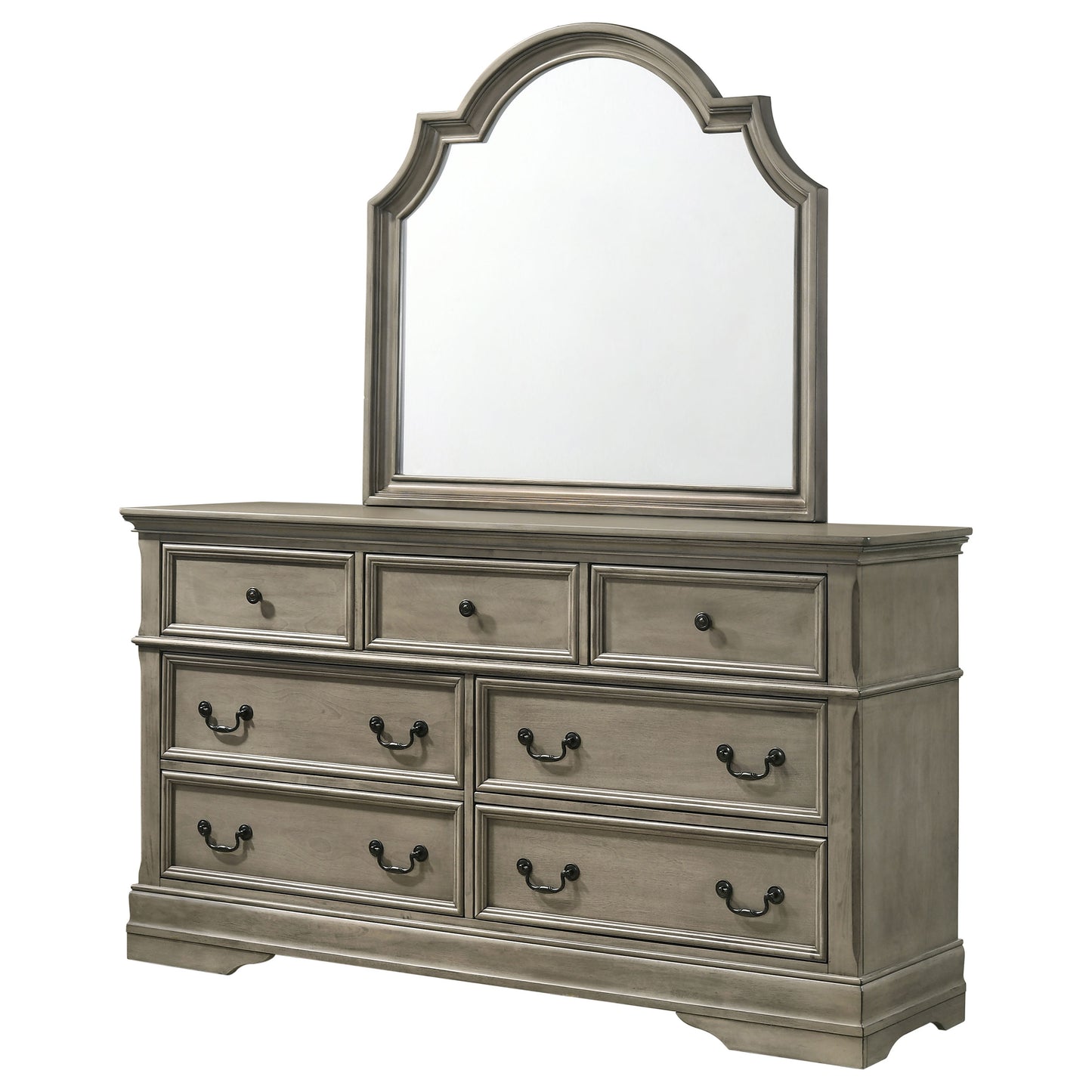 Manchester 7-drawer Dresser with Mirror Wheat Brown