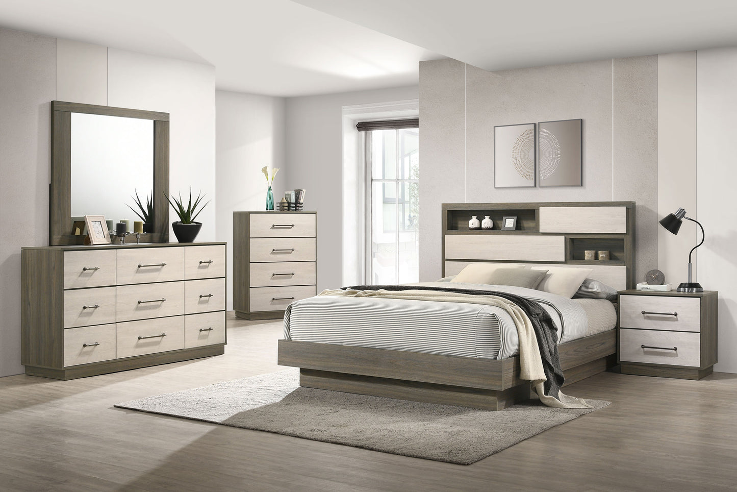 Fenwick 4-drawer Chest of Drawers Grey Oak