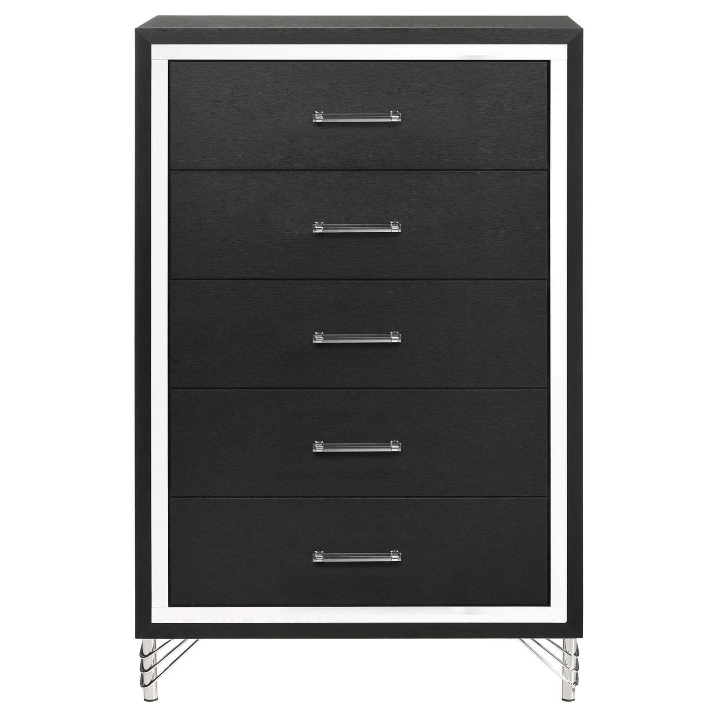 Lucia 5-drawer Bedroom Chest of Drawers Black