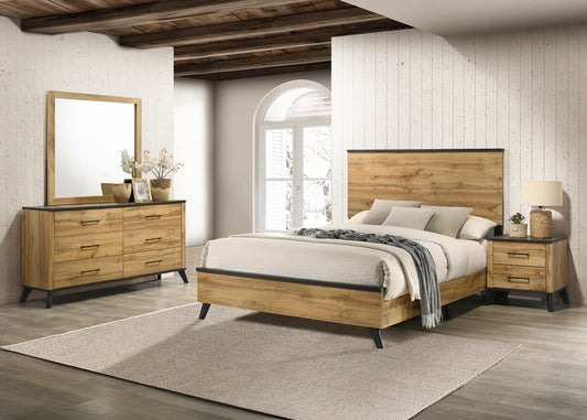 Kaywood 4-piece Queen Bedroom Set Natural Pine