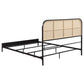 Amherst Radio Weave Rattan Metal Full Bed Black