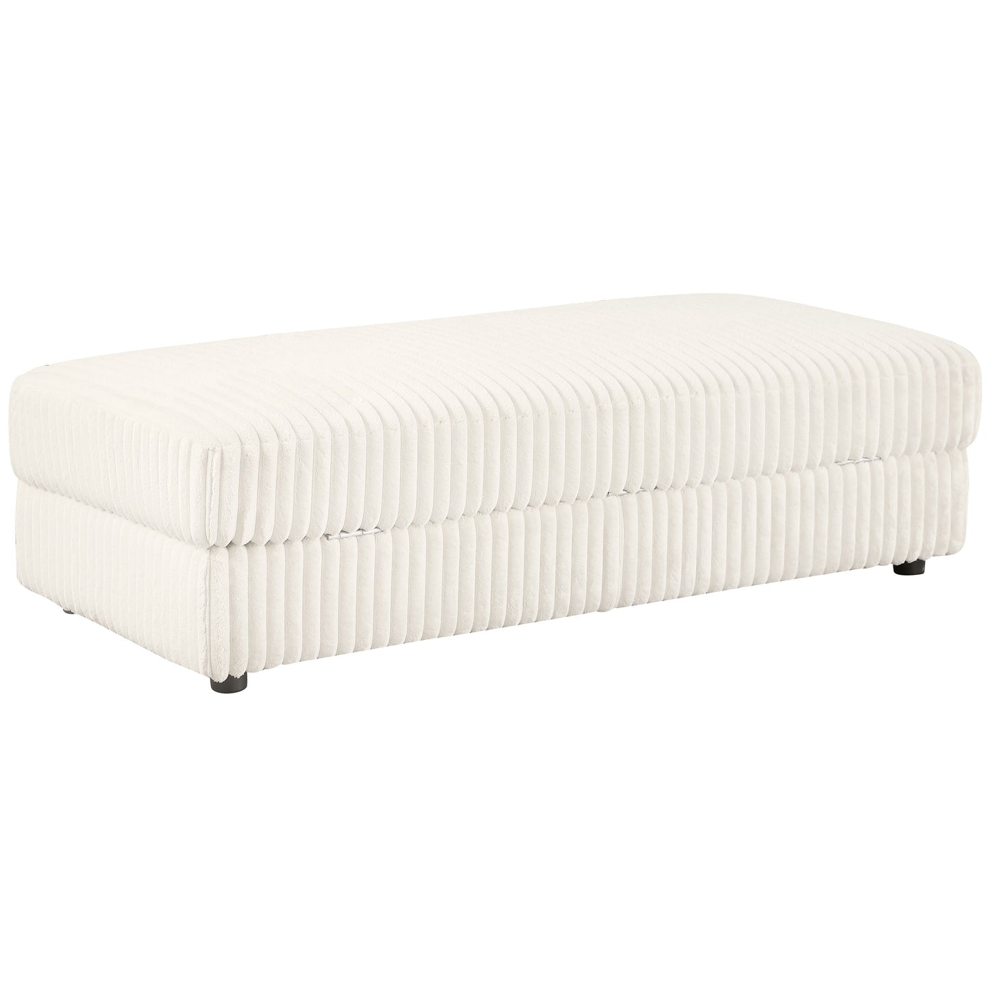 Emberson Upholstered Rectangular Storage Ottoman Ivory