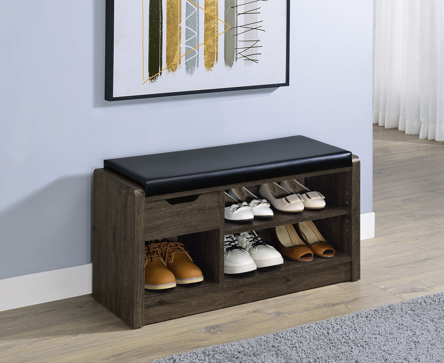 Arrington Storage Bench Smoked Oak