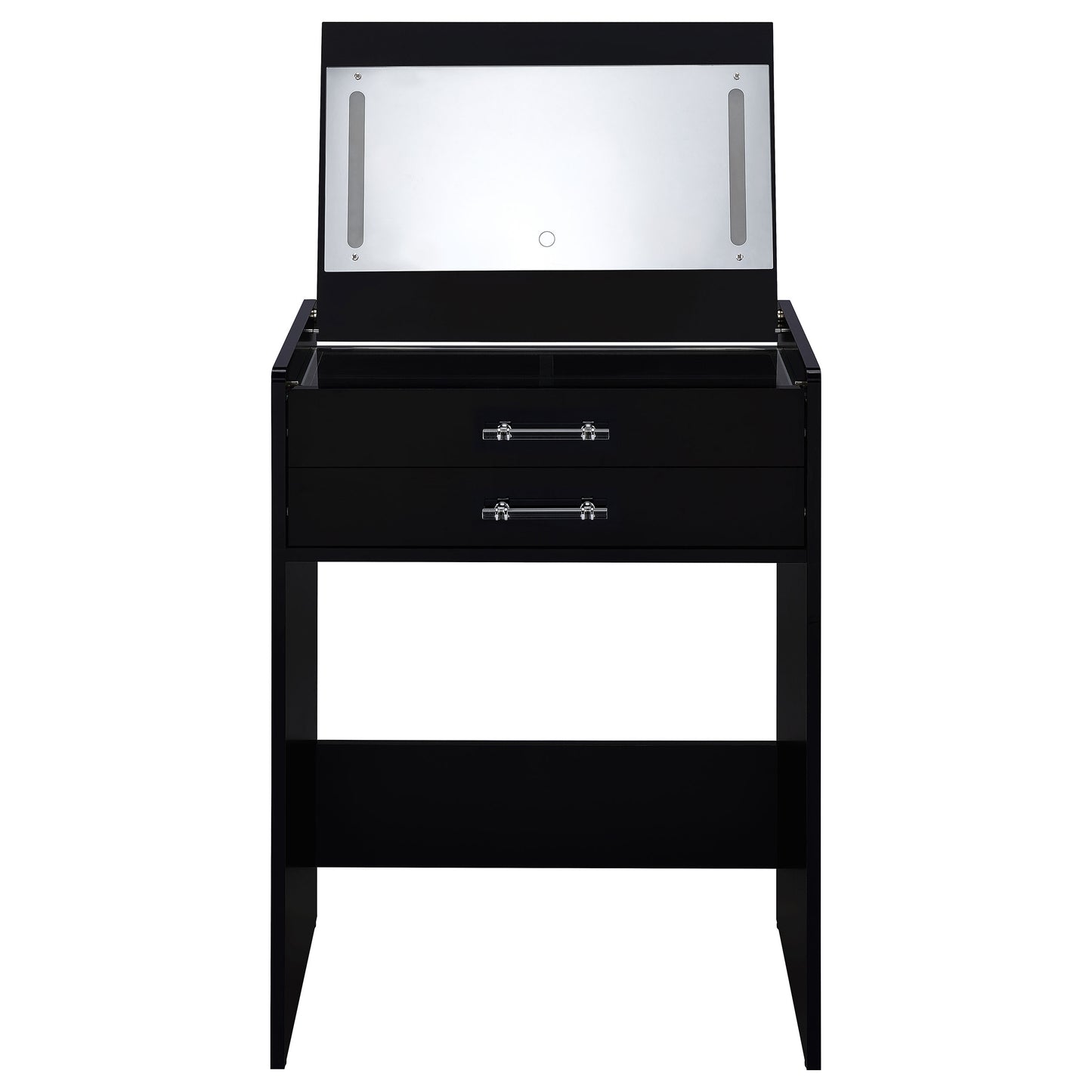 Danbury 3-drawer Makeup Vanity & Stool Set Black High Gloss