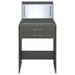 Danbury 3-drawer Makeup Vanity & Stool Set Grey High Gloss