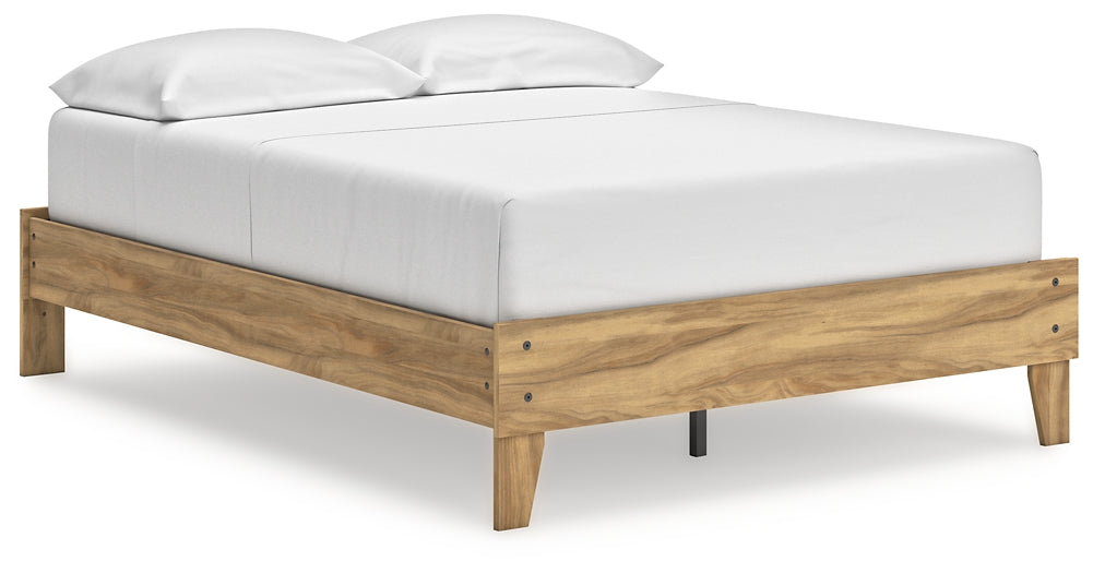 Bermacy Full Platform Bed with Dresser and Nightstand