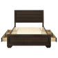 Kauffman Wood Eastern King Storage Panel Bed Dark Cocoa