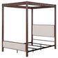 Zimmerlee 89-inch Metal Eastern King Canopy Bed Rust Brown