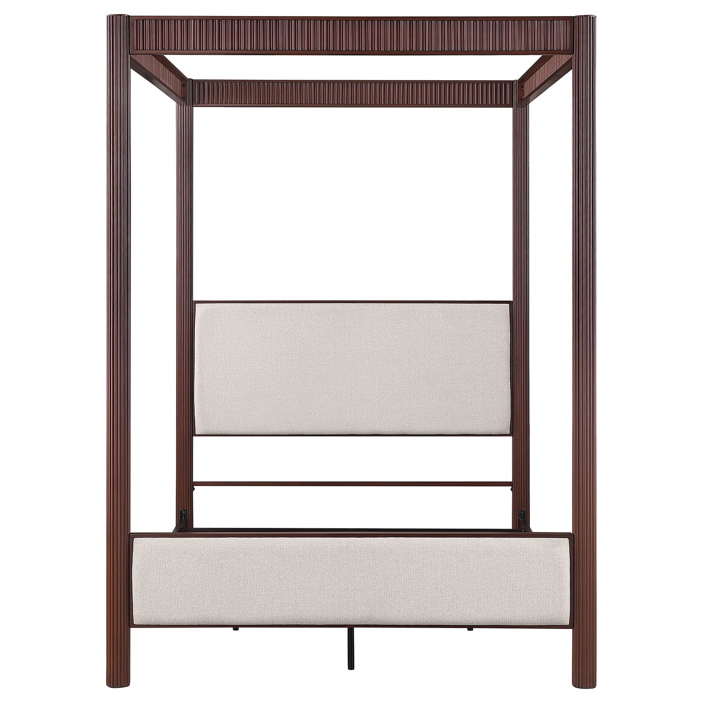 Zimmerlee 89-inch Metal Queen Canopy Bed Rust Brown