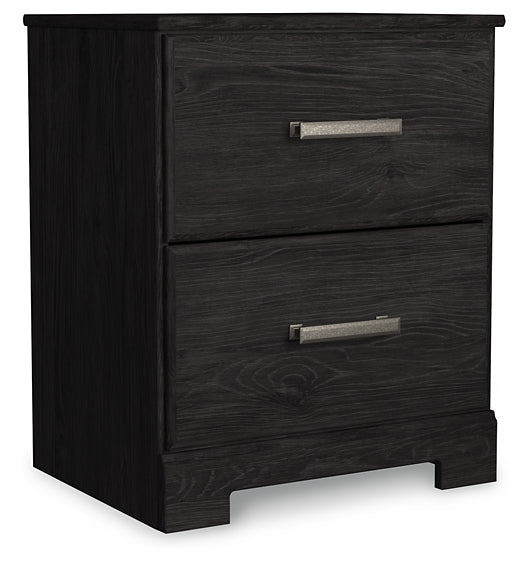 Belachime Twin Panel Bed with Nightstand