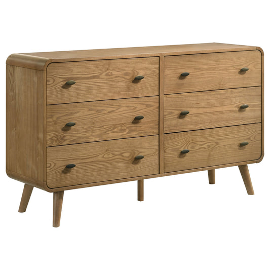 Robyn 6-drawer Bedroom Dresser Light Ash