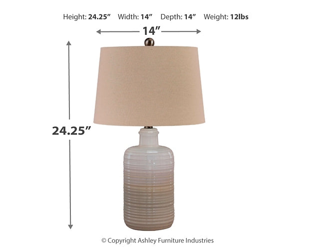 Marnina Ceramic Table Lamp (2/CN) JB's Furniture  Home Furniture, Home Decor, Furniture Store