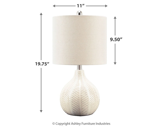 Rainermen Ceramic Table Lamp (1/CN) JB's Furniture  Home Furniture, Home Decor, Furniture Store