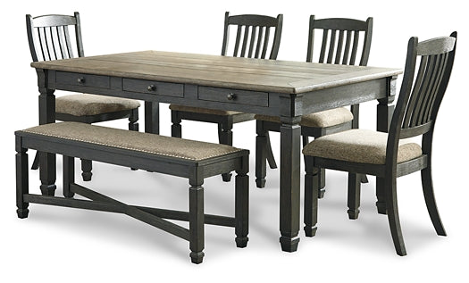 Tyler Creek Dining Table and 4 Chairs and Bench JB's Furniture  Home Furniture, Home Decor, Furniture Store