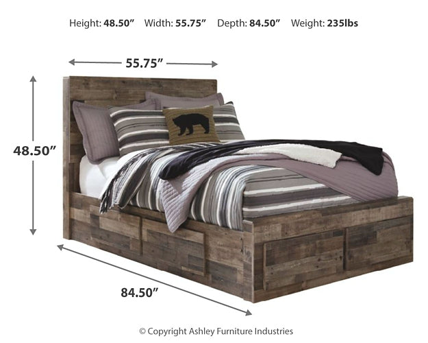 Derekson Full Panel Bed with 6 Storage Drawers with Mirrored Dresser, Chest and 2 Nightstands JB's Furniture  Home Furniture, Home Decor, Furniture Store