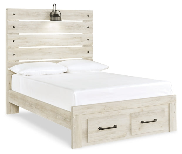 Cambeck Queen Panel Bed with 2 Storage Drawers with Mirrored Dresser, Chest and 2 Nightstands JB's Furniture  Home Furniture, Home Decor, Furniture Store