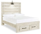 Cambeck Queen Panel Bed with 2 Storage Drawers with Mirrored Dresser, Chest and 2 Nightstands JB's Furniture  Home Furniture, Home Decor, Furniture Store