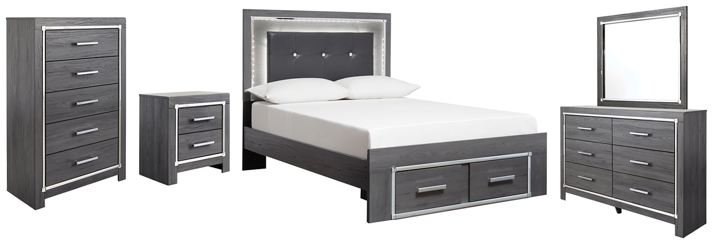 Lodanna Full Panel Bed with 2 Storage Drawers with Mirrored Dresser, Chest and Nightstand JB's Furniture  Home Furniture, Home Decor, Furniture Store