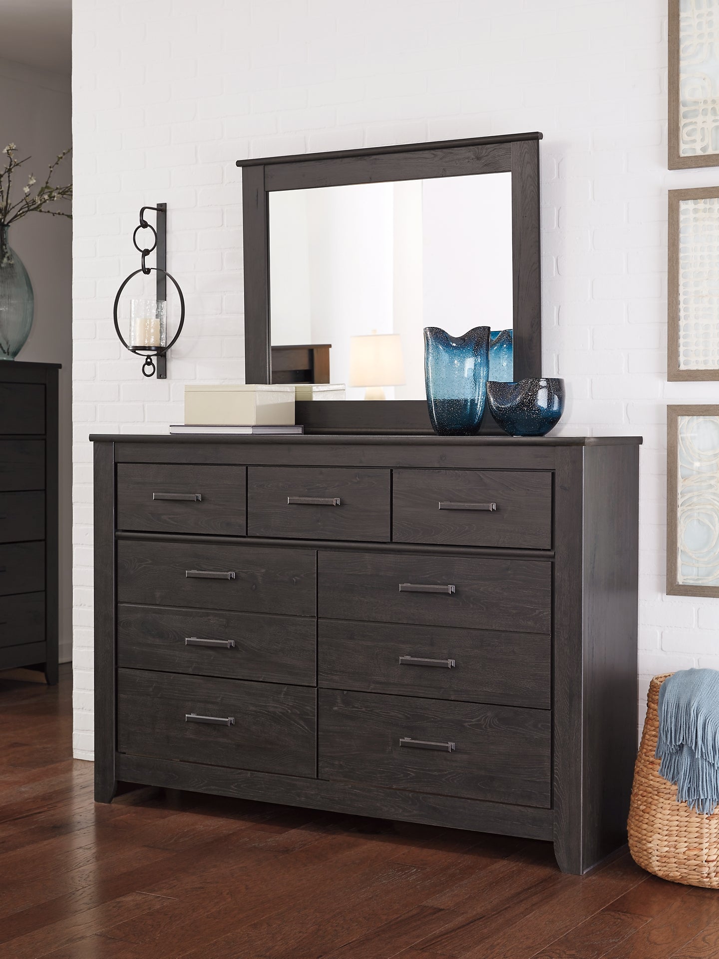 Brinxton Full Panel Bed with Mirrored Dresser, Chest and Nightstand JB's Furniture  Home Furniture, Home Decor, Furniture Store