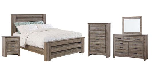 Zelen Queen Panel Bed with Mirrored Dresser, Chest and Nightstand JB's Furniture  Home Furniture, Home Decor, Furniture Store