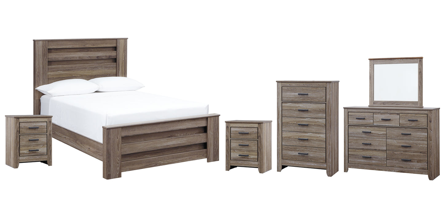 Zelen Full Panel Bed with Mirrored Dresser, Chest and 2 Nightstands JB's Furniture  Home Furniture, Home Decor, Furniture Store