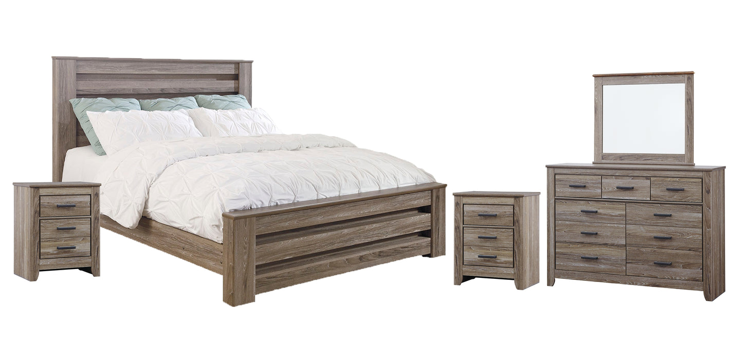 Zelen King Panel Bed with Mirrored Dresser and 2 Nightstands JB's Furniture  Home Furniture, Home Decor, Furniture Store